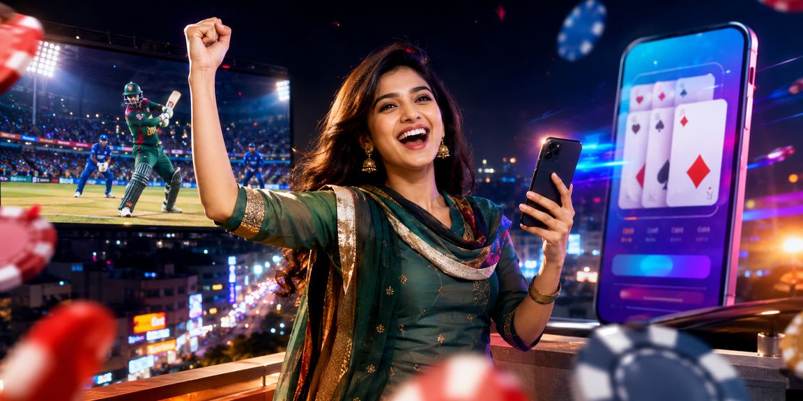 কুমিল্লায় বাংলাদেশি মডেল মোবাইলে bat999 ক্রিকেট বেটিং করছেন