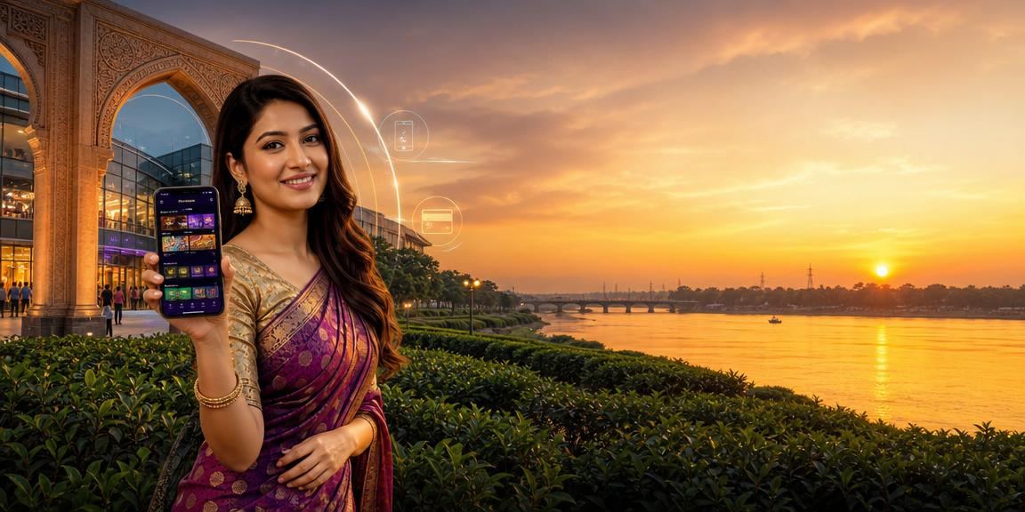 রাজশাহীতে চা বাগানের পাশে মোবাইলে bat999 ক্যাসিনো অ্যাপ ব্যবহার করছেন একজন খেলোয়াড়